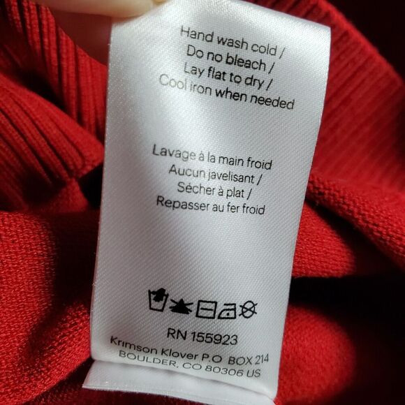 KRIMSON KLOVER Easy Rider Ski Turtleneck Sweater Navy Blue Red Outdoor Womens M - Picture 8 of 8